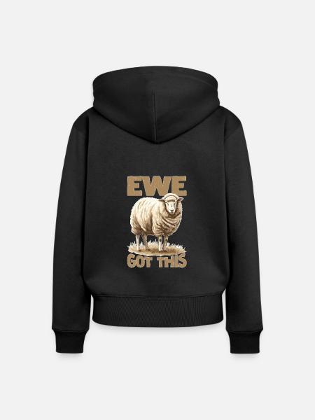 Ewe Got This 2 - Frauen Premium Bio Zip Hoodie - Schwarz