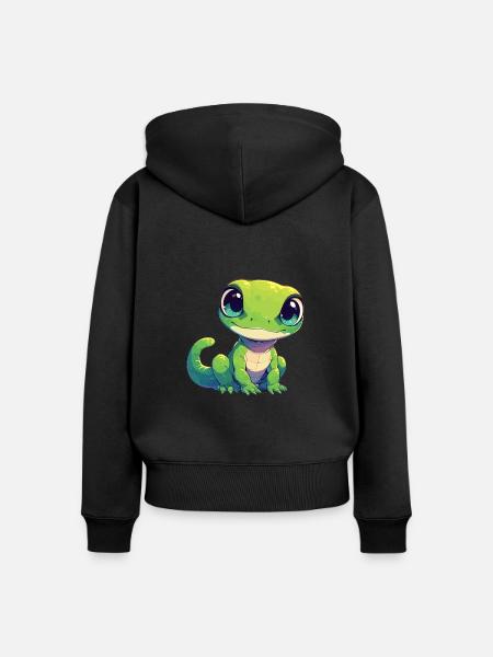 Agamen Agame - Frauen Premium Bio Zip Hoodie - Schwarz
