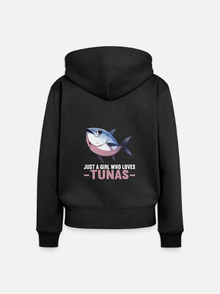 Tuna Thunfische Thunfisch - Frauen Premium Bio Zip Hoodie - Schwarz