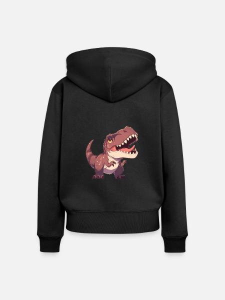 Allosaurier Allosaurus - Frauen Premium Bio Zip Hoodie - Schwarz