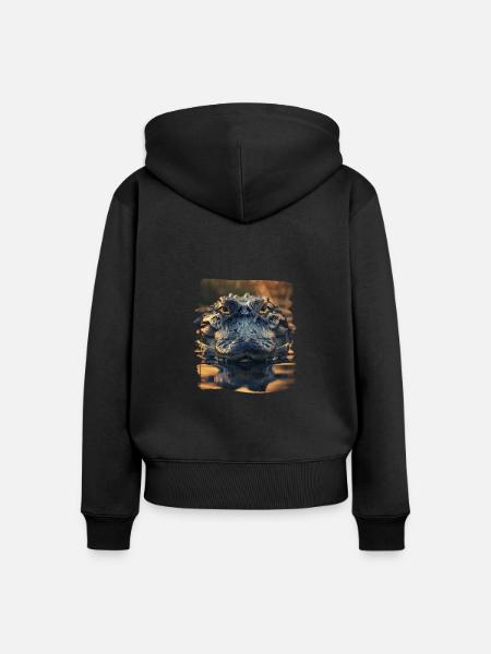Alligatoren Alligator - Frauen Premium Bio Zip Hoodie - Schwarz