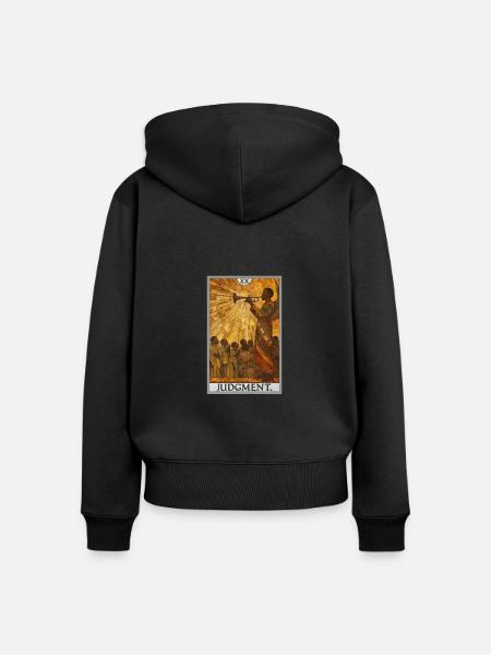 Tarotkarten Tarotkarte 20 Judgment Gericht - Frauen Premium Bio Zip Hoodie - Schwarz