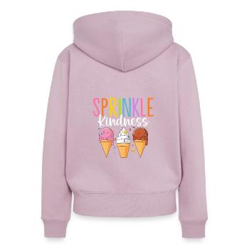 Streusel Freundlichkeit Lustiges Eis Gelato Gefroren - Frauen Premium Bio Zip Hoodie - Altrosa - Hinten - Julia (174cm)