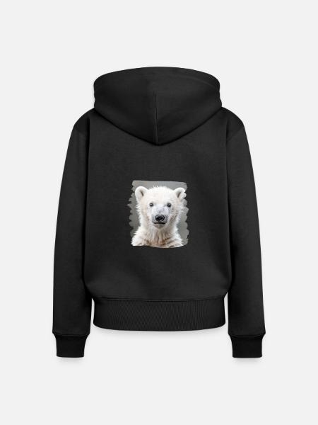 Polar Bear Eisbären Eisbär - Frauen Premium Bio Zip Hoodie - Schwarz