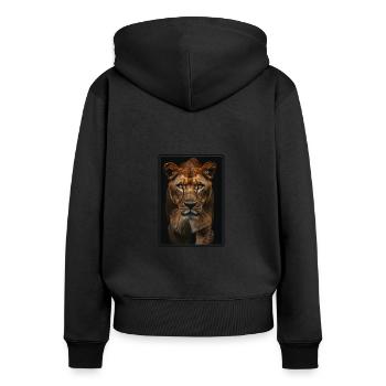 Lioness Lionesses Lioness - Women's Premium Organic Zip Hoodie - black - Back - Julia (174cm)