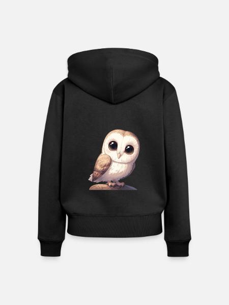 Barn Owl Schleiereulen Schleiereule - Frauen Premium Bio Zip Hoodie - Schwarz
