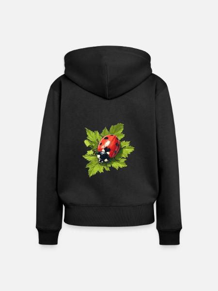 Ladybug Marienkäfer - Frauen Premium Bio Zip Hoodie - Schwarz