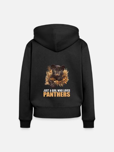 Panthers Panther - Frauen Premium Bio Zip Hoodie - Schwarz