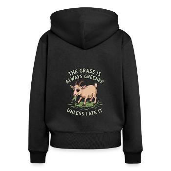 DIY mushroom enthusiasts Home mushroom cultivation - Women's Premium Organic Zip Hoodie - black - Back - Julia (174cm)