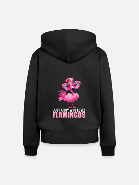 Flamingos Flamingo - Frauen Premium Bio Zip Hoodie - Schwarz