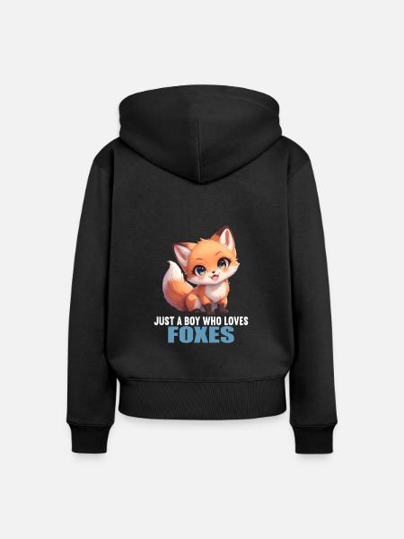 Füchse Fuchs - Frauen Premium Bio Zip Hoodie - Schwarz