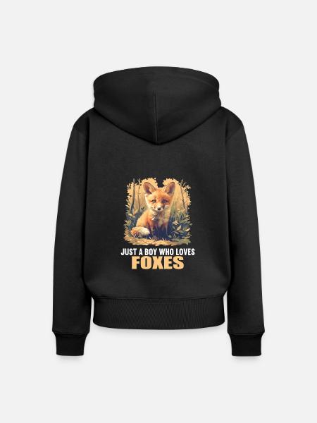 Füchse Fuchs - Frauen Premium Bio Zip Hoodie - Schwarz