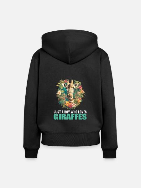 Giraffen Giraffe - Frauen Premium Bio Zip Hoodie - Schwarz