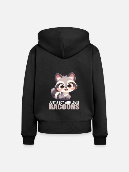 Waschbären Waschbär - Frauen Premium Bio Zip Hoodie - Schwarz