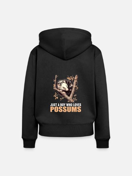 Opossum Opossums - Frauen Premium Bio Zip Hoodie - Schwarz