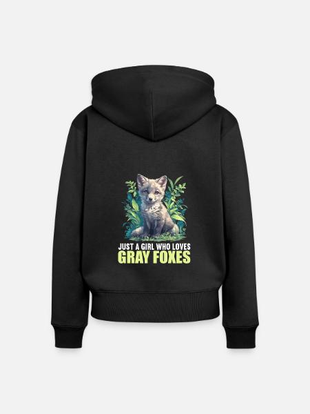 Graufüchse Graufuchs - Frauen Premium Bio Zip Hoodie - Schwarz