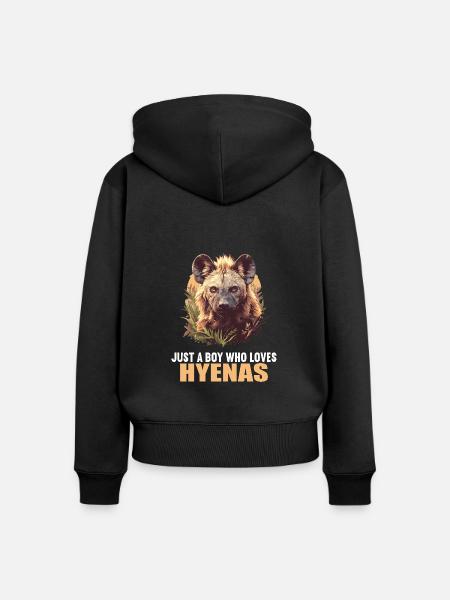 Hyänen Hyäne - Frauen Premium Bio Zip Hoodie - Schwarz