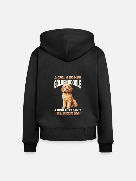 Goldendoodle Dog Owner - Frauen Premium Bio Zip Hoodie - Schwarz