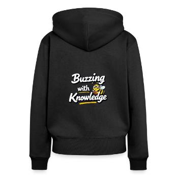 Concours de mots Spelling Bee Champion - Sweat à capuche zippé Premium bio Femme - noir - Dos - Julia (174cm)