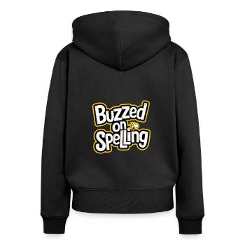Spelling Bee Champion Word Contest - Women's Premium Organic Zip Hoodie - black - Back - Julia (174cm)