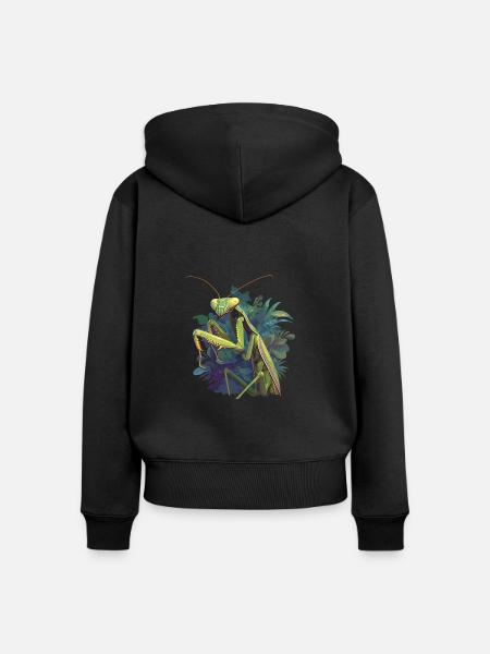 Gottesanbeterinnenen Gottesanbeterin - Frauen Premium Bio Zip Hoodie - Schwarz