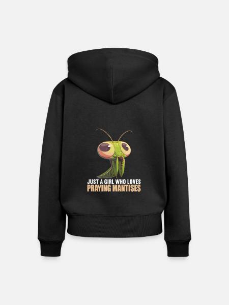 Gottesanbeterinnenen Gottesanbeterin - Frauen Premium Bio Zip Hoodie - Schwarz