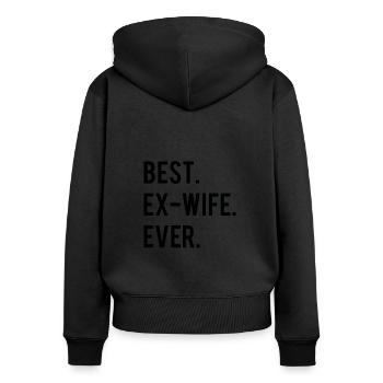 Beste Ex-Ehefrau Aller Zeiten - Scheidung Party - Frauen Premium Bio Zip Hoodie - Schwarz - Hinten - Julia (174cm)