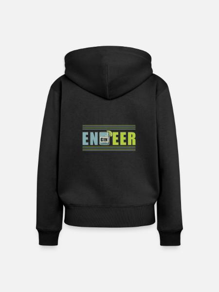 Engineer - Frauen Premium Bio Zip Hoodie - Schwarz