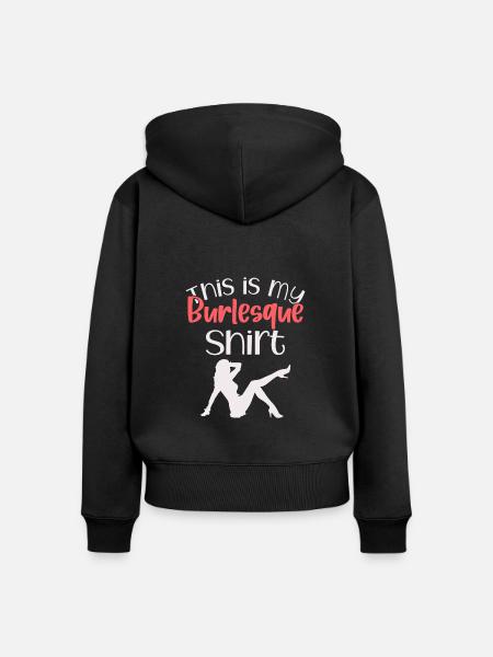 Lustiger Burlesque Burlesque - Frauen Premium Bio Zip Hoodie - Schwarz