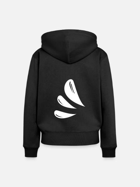 Tropfen Symbole - Frauen Premium Bio Zip Hoodie - Schwarz