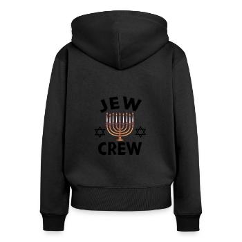 Jude Jüdische Israelitische Kultur Israel Jüdische - Frauen Premium Bio Zip Hoodie - Schwarz - Hinten - Julia (174cm)