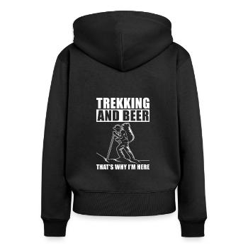 Trekking - Sweat à capuche zippé Premium bio Femme - noir - Dos - Julia (174cm)
