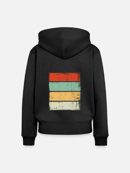 Retro Hintergrund Sunset Grunge - Frauen Premium Bio Zip Hoodie - Schwarz