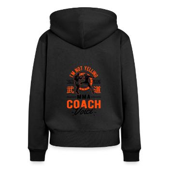 I Don’t Scream - Entraîneur de MMA - Sweat à capuche zippé Premium bio Femme - noir - Dos - Julia (174cm)