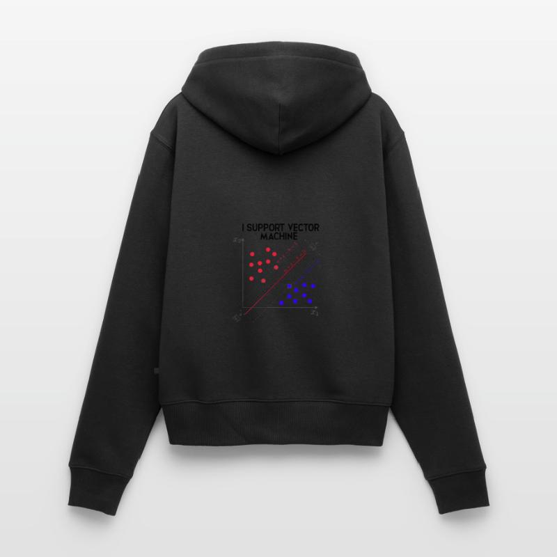 I Support Vector Machines Machine Learning - Data Women's Premium Organic Zip Hoodie