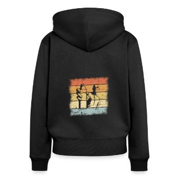 Graffiti Sprayer Design - Women's Premium Organic Zip Hoodie - black - Back - Julia (174cm)