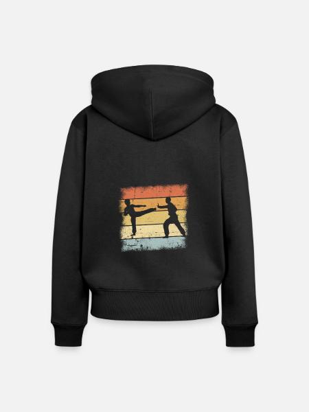 Martial Arts - Frauen Premium Bio Zip Hoodie - Schwarz