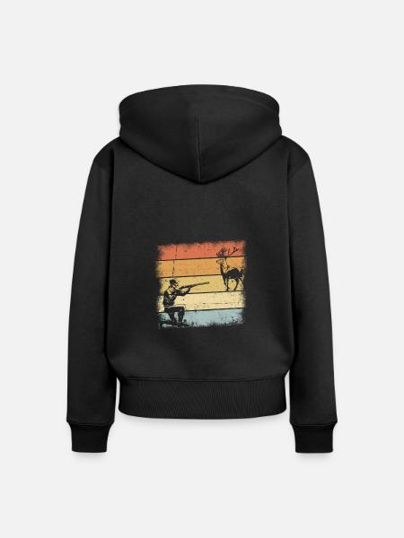Jäger Geschenke - Frauen Premium Bio Zip Hoodie - Schwarz