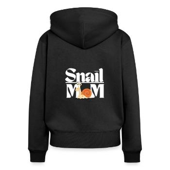 Mama Snail Quote A Gift - Women's Premium Organic Zip Hoodie - black - Back - Julia (174cm)