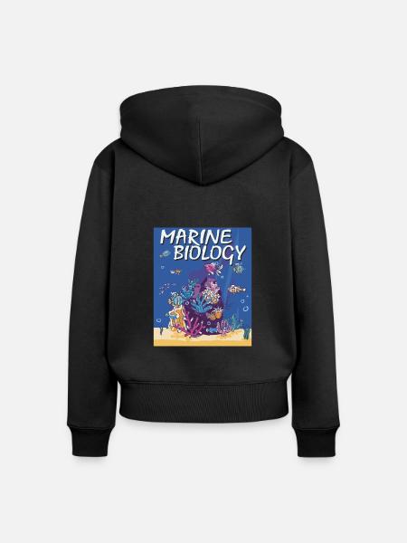 MARINE BIOLOGY - Frauen Premium Bio Zip Hoodie - Schwarz
