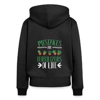 Pot Head Planter Pflanzenliebhaber Gartenarbeit Le - Frauen Premium Bio Zip Hoodie - Schwarz - Hinten - Julia (174cm)