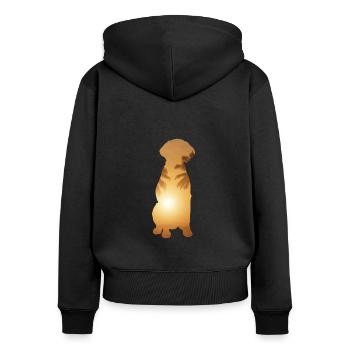 Summer Beach - German pointer - Women's Premium Organic Zip Hoodie - black - Back - Julia (174cm)