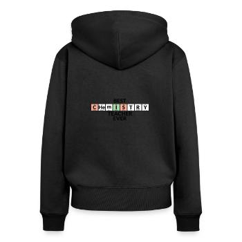 Meilleur professeur de chimie de tous les temps - Sweat à capuche zippé Premium bio Femme - noir - Dos - Julia (174cm)