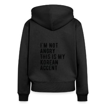 I'm not evil, my Japanese accent - Women's Premium Organic Zip Hoodie - black - Back - Julia (174cm)