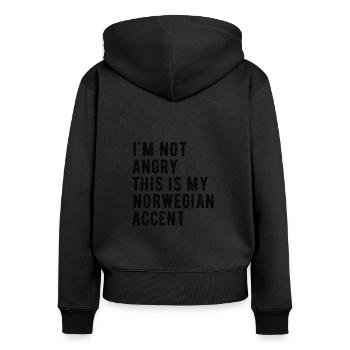 I'm not evil, my Norwegian accent - Women's Premium Organic Zip Hoodie - black - Back - Julia (174cm)