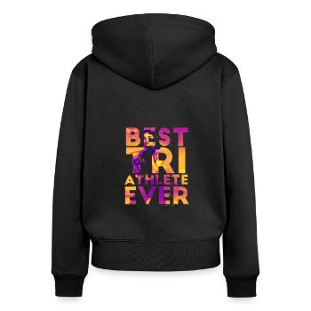 The best triathlete of all time Athlete - Women's Premium Organic Zip Hoodie - black - Back - Julia (174cm)