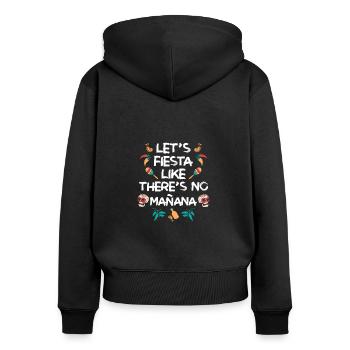 Mecican Cinco De Mayo - Sweat à capuche zippé Premium bio Femme - noir - Dos - Julia (174cm)