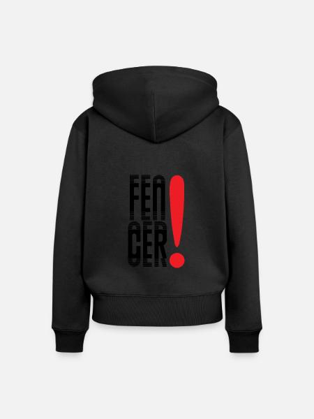 Fechten - Frauen Premium Bio Zip Hoodie - Schwarz