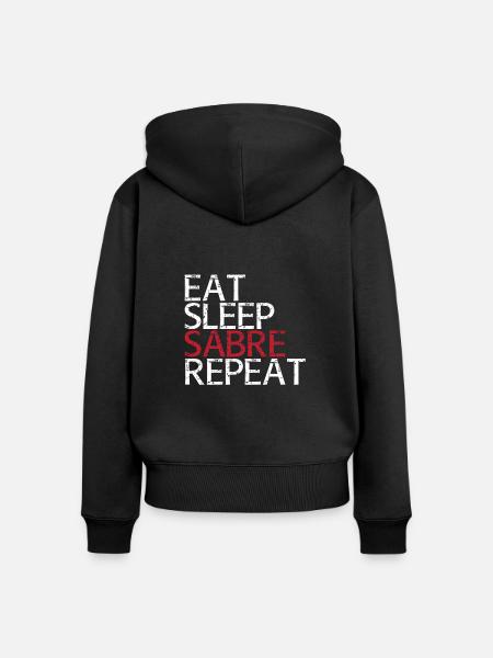 Säbel-Zyklus - Frauen Premium Bio Zip Hoodie - Schwarz