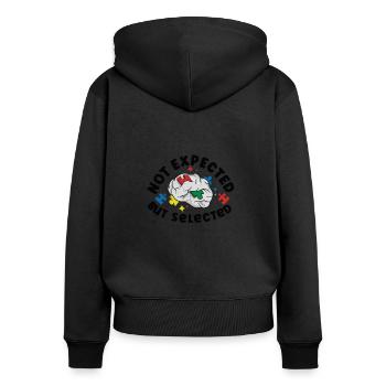 Autism Awareness Autism Disease Autistic Gift - Frauen Premium Bio Zip Hoodie - Schwarz - Hinten - Julia (174cm)